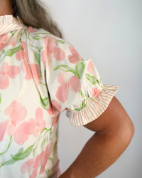 FLORAL PINK MIXED MINI DRESS