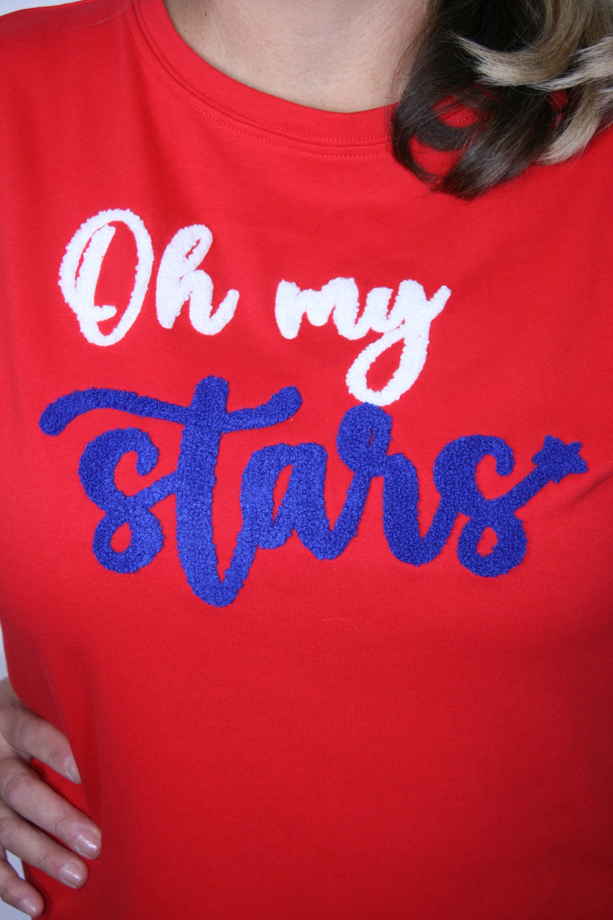 FRENCH TERRY OH MY STARS LETTER TOP