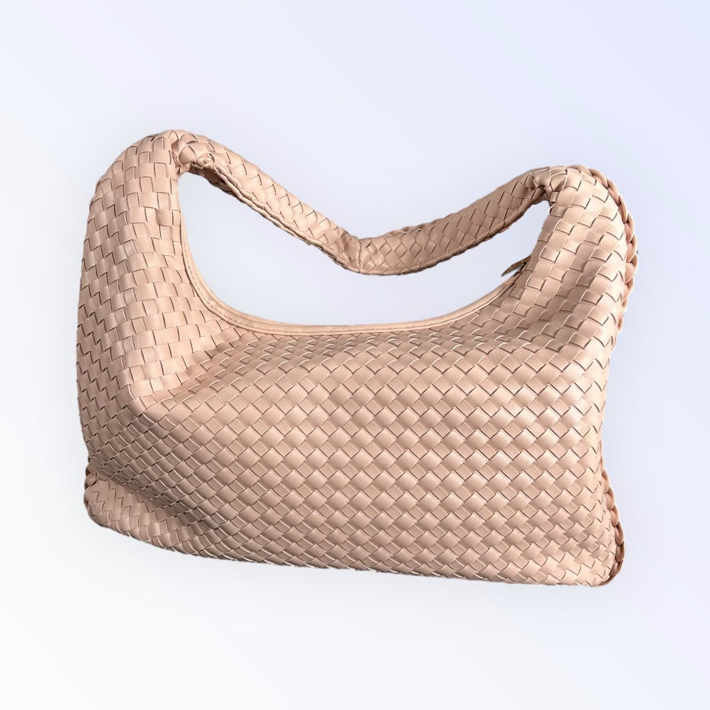 WOVEN LIGHT PINK HANDBAG