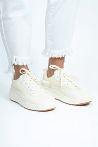 BEIGE WOVEN SNEAKER
