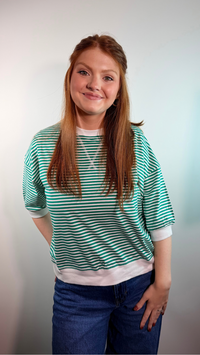 STRIPED PULLOVER BLOUSE