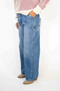 HIGH RISE WIDE LEG CARGO JEANS