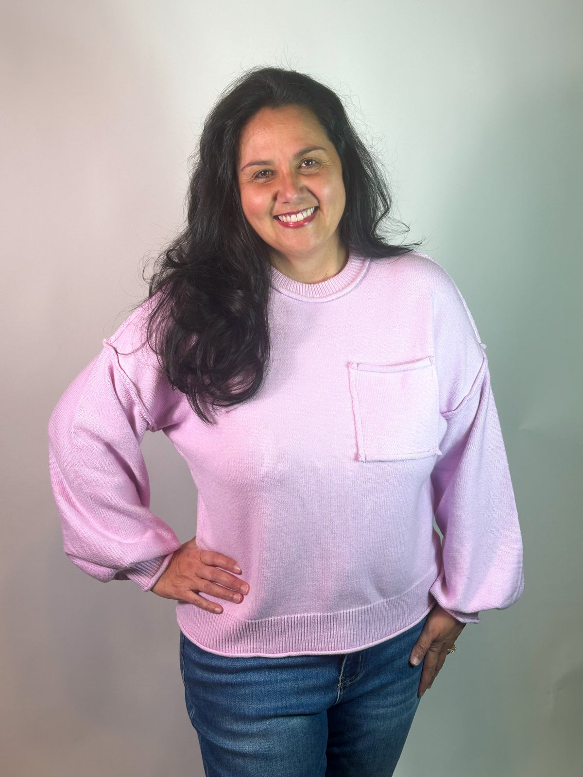 PINK SOFT KNIT SWEATER