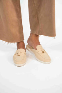 LOAFER MULE IRENE KNOT DETAIL MOCCASIN STITCHING