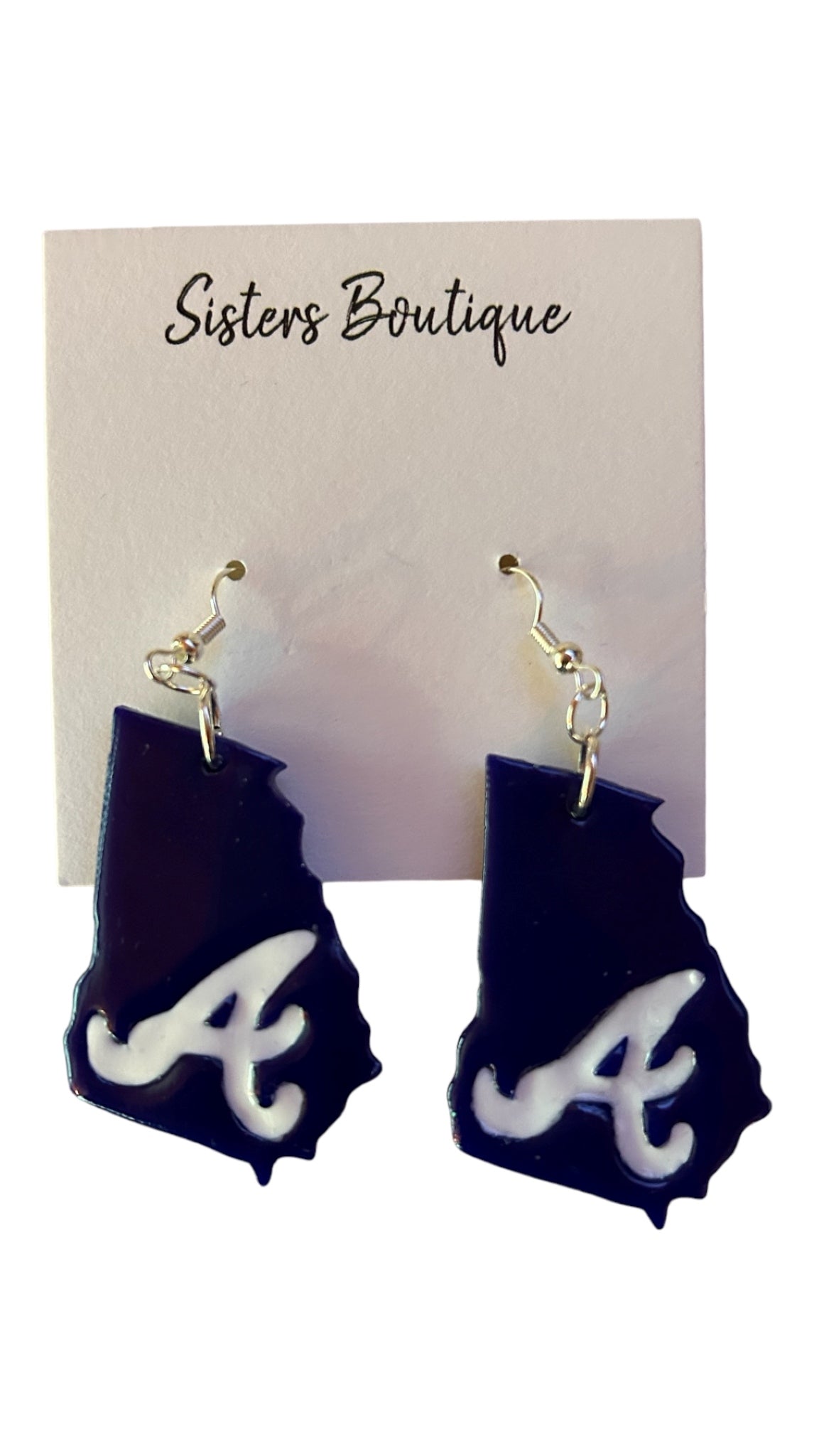 HANDMADE POLYMER CLAY ATLANTA BRAVE EARRINGS