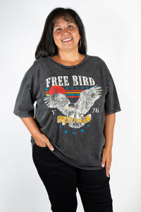 FREE BIRD AMERICA OVERSIZED GRAPHIC TEE