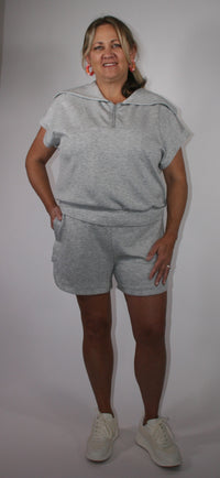 MINERAL WASHED TOP AND SHORT SET