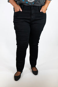 BLACK SLIM JUDY BLUE MID-RISE JEANS