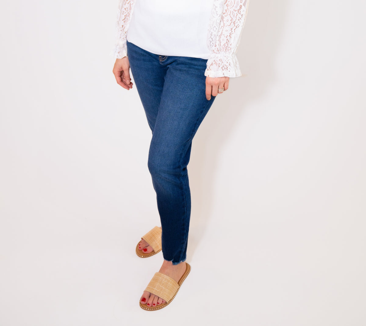 MID RISE ANKLE KANCAN SKINNY JEANS