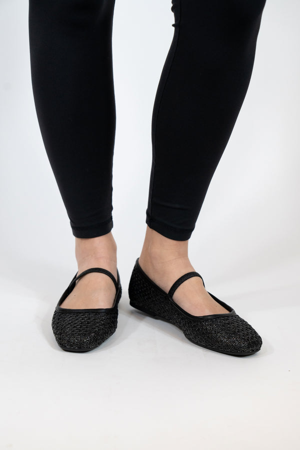 MESH MARY JANE STYLE BALLET FLATS