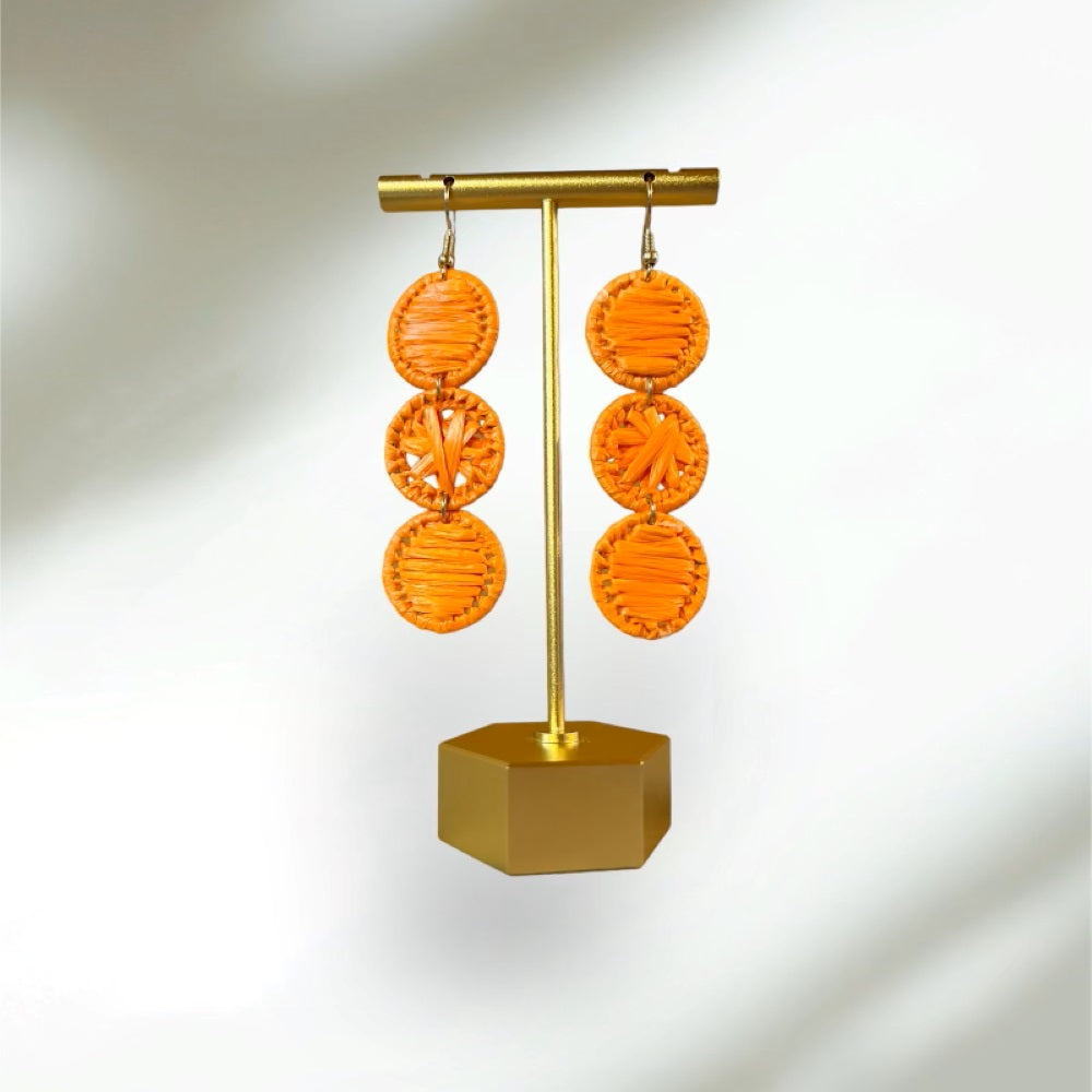 ORANGE DANGLING EARRINGS