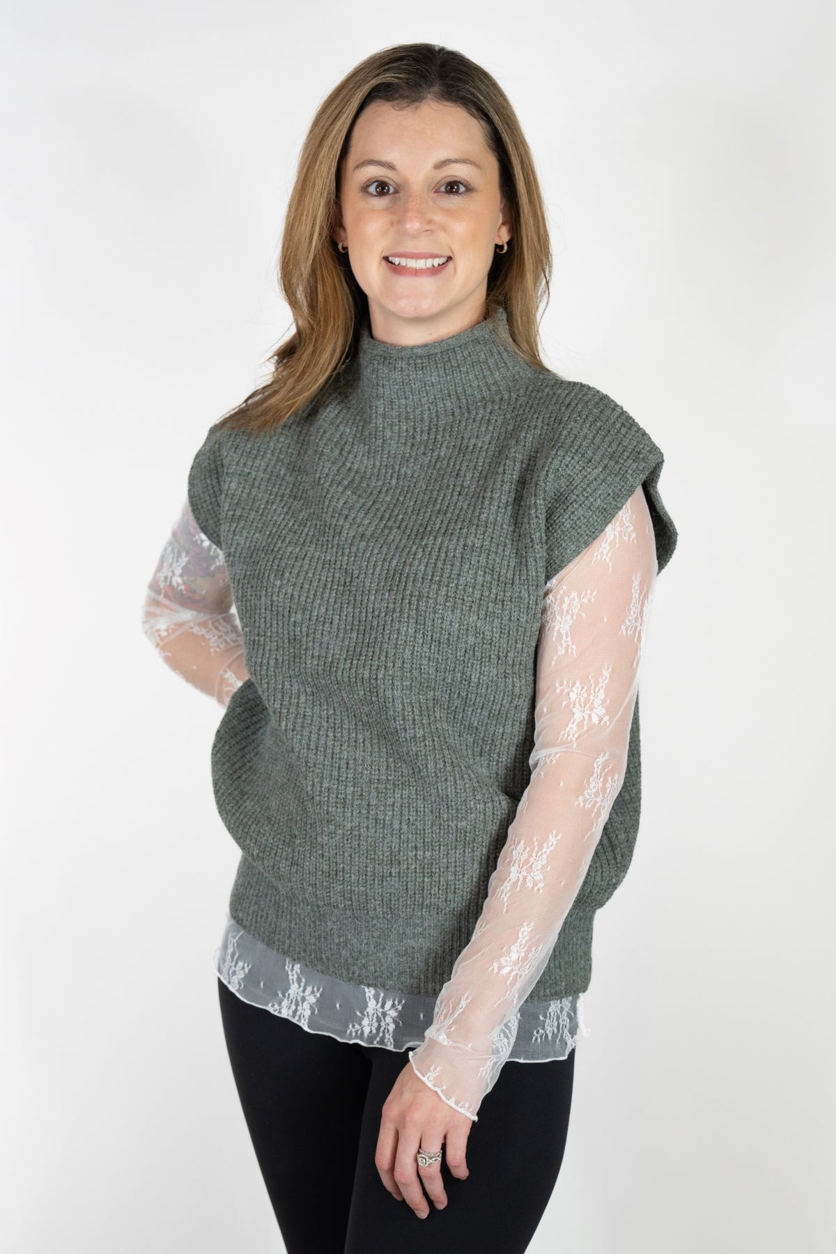 GRAY SWEATER VEST