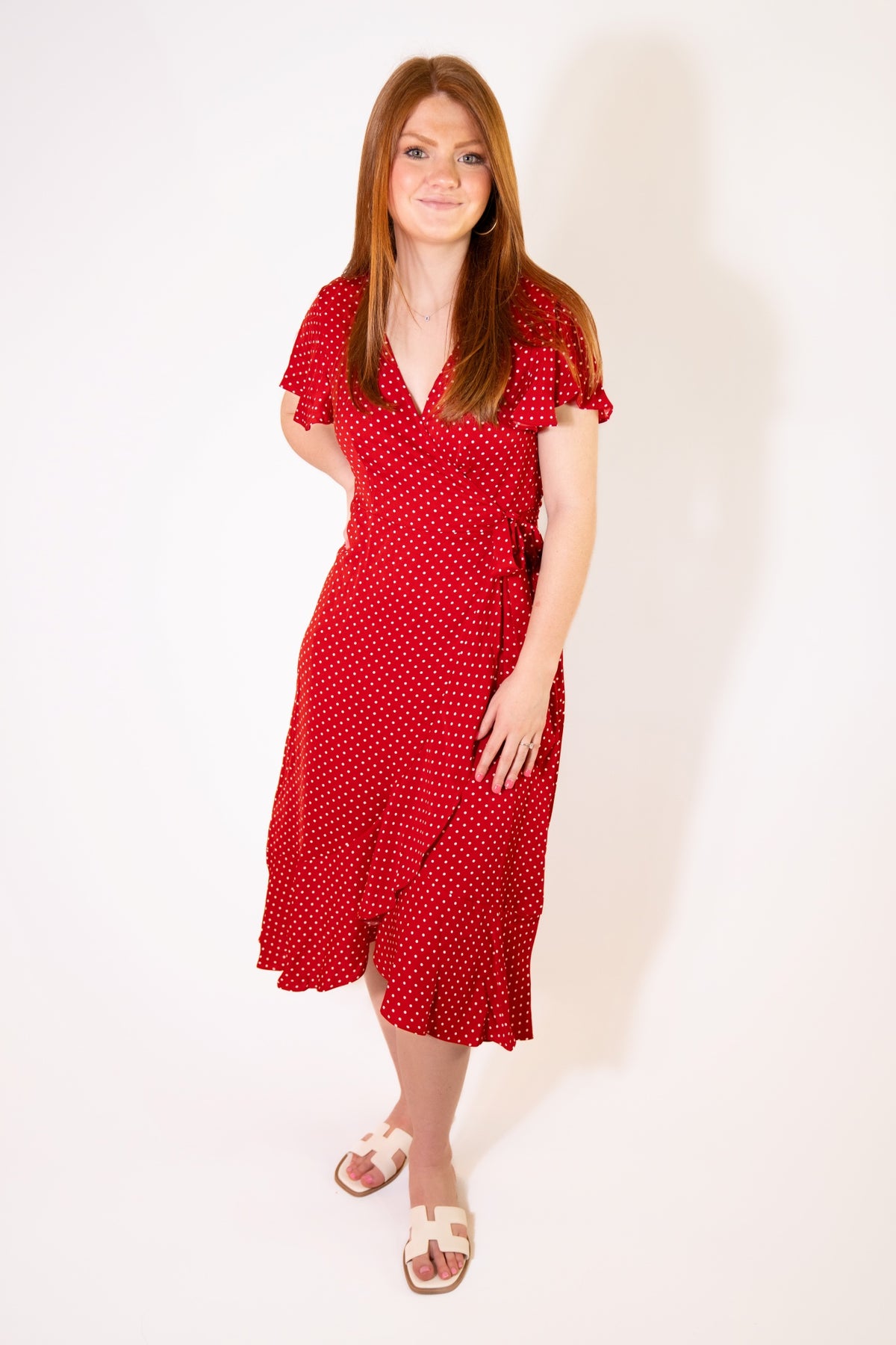 WRAP DRESS DOT PRINT