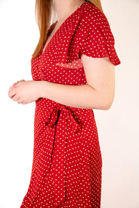 WRAP DRESS DOT PRINT