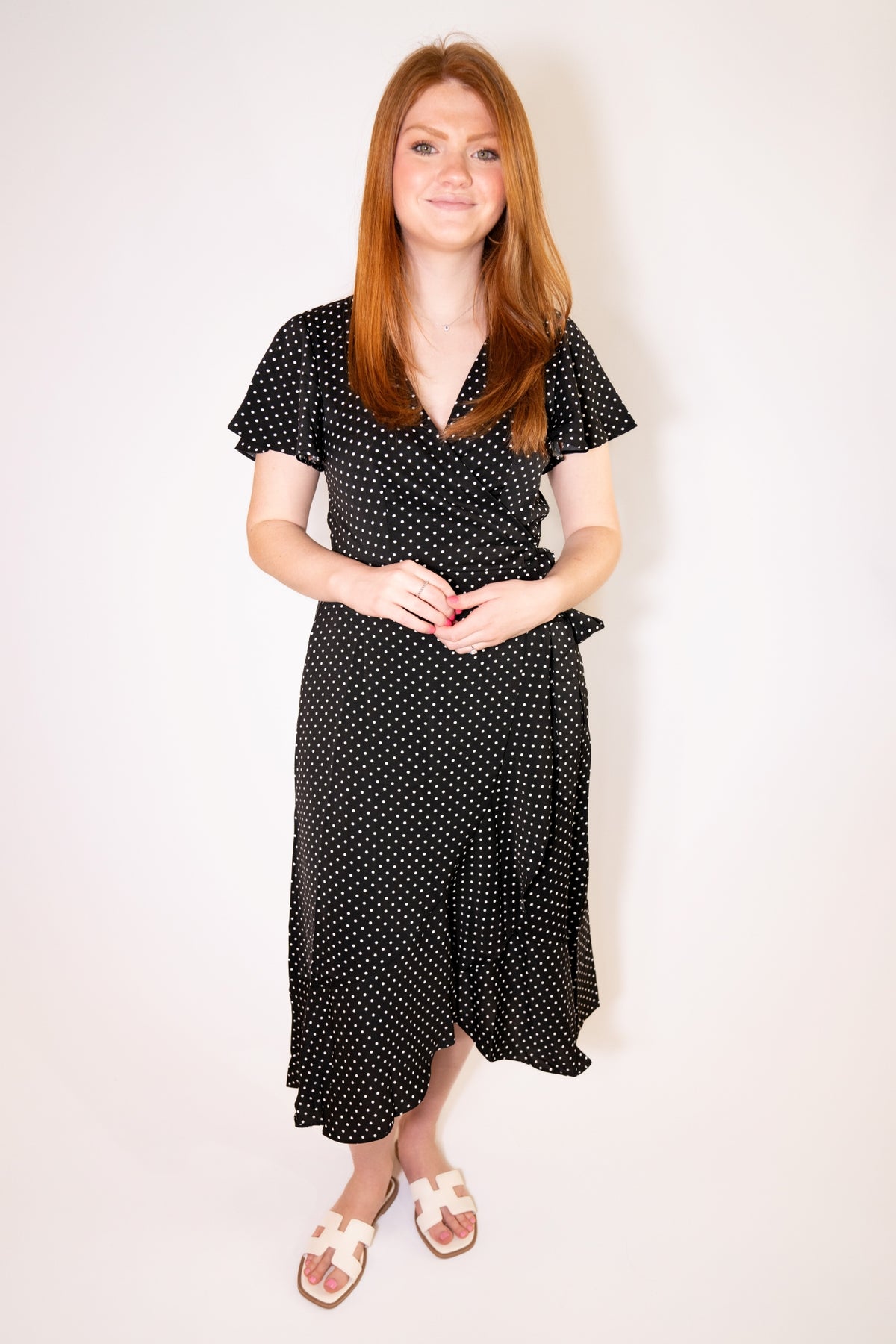 WRAP DRESS DOT PRINT