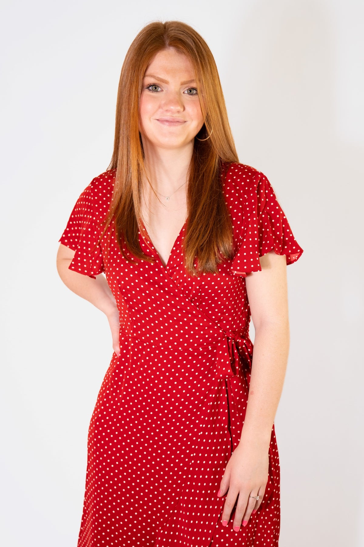 WRAP DRESS DOT PRINT