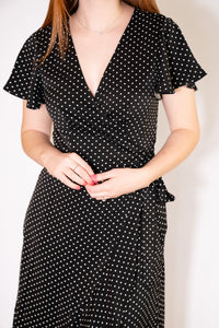 WRAP DRESS DOT PRINT